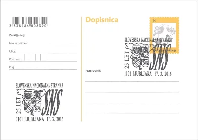 25 - LETNICA DELOVANJA SLOVENSKE NACIONALNE STRANKE - SNS